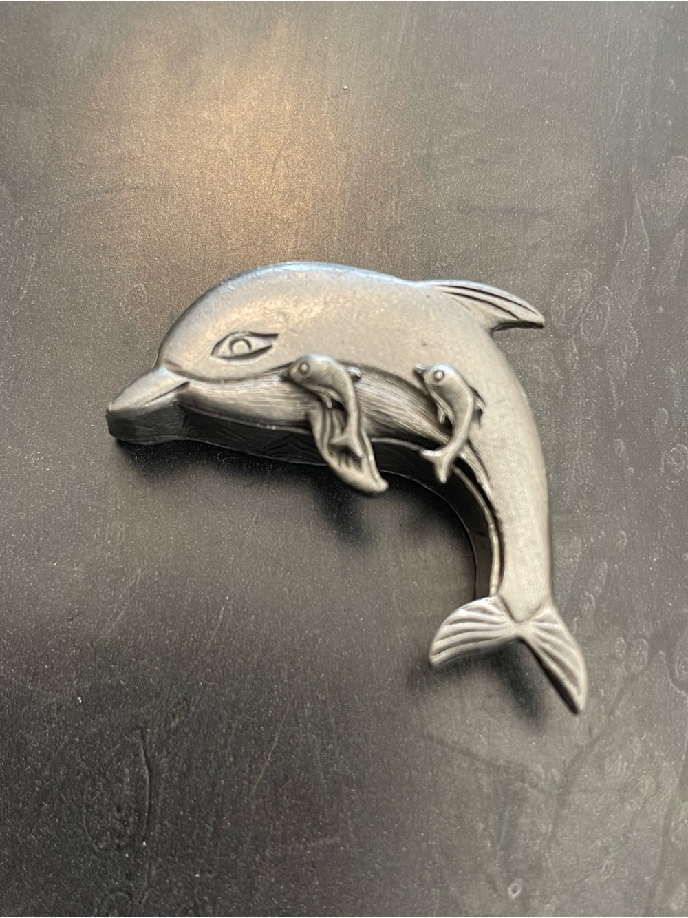 Torino Dolphin Earrings in Gray